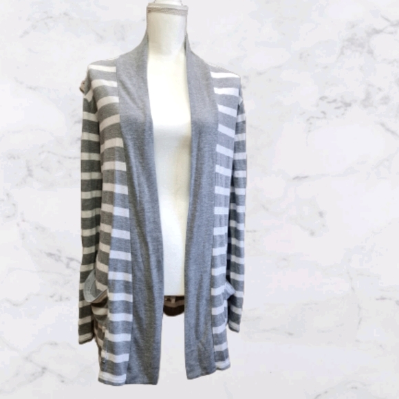 Poof! Accessories - Poof Grey Cardigan Sz L